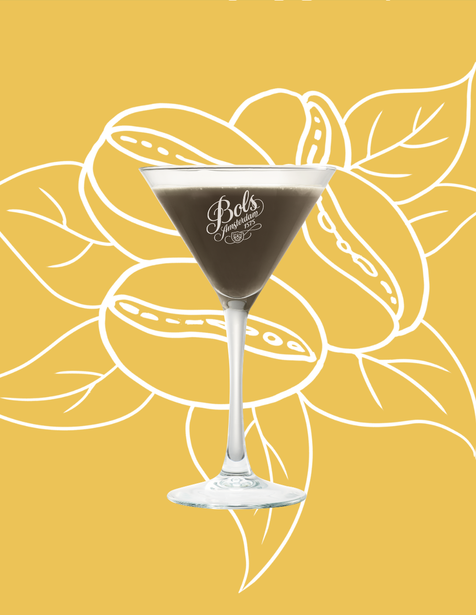 Black Martini Cocktail Recipe with Bols Cacao Brown Products 