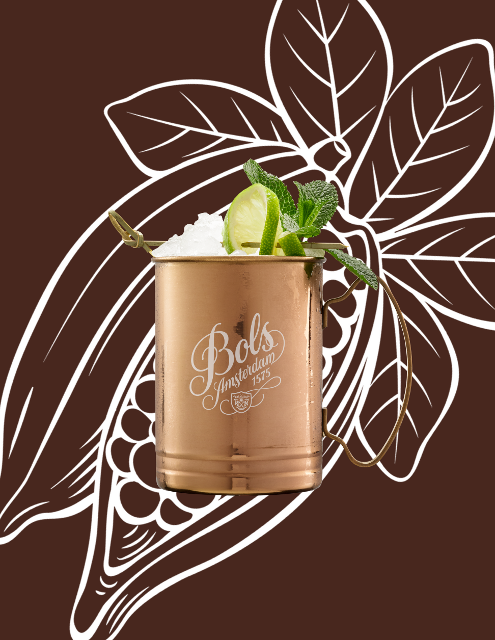 Brown Cacao Mule Cocktail Recipe with Bols Cacao Brown Products