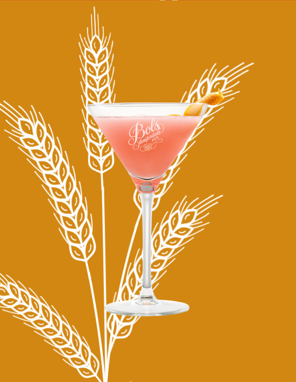 Cosmopolitan Cocktail Recipe with Bols Triple Sec and Vodka Products