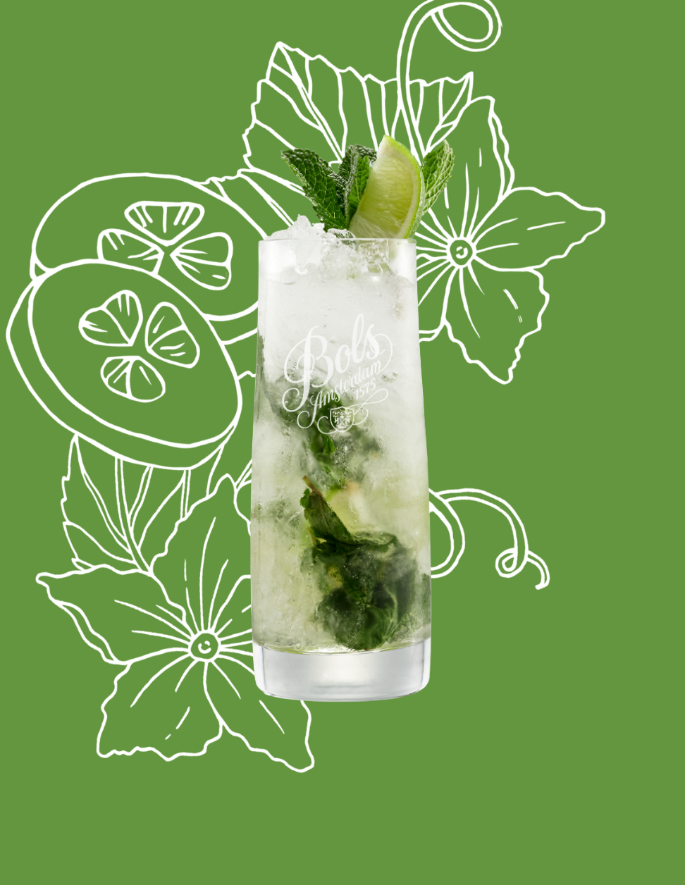 Cucumber Mojito Cocktail Recipe with Bols Cucumber Products