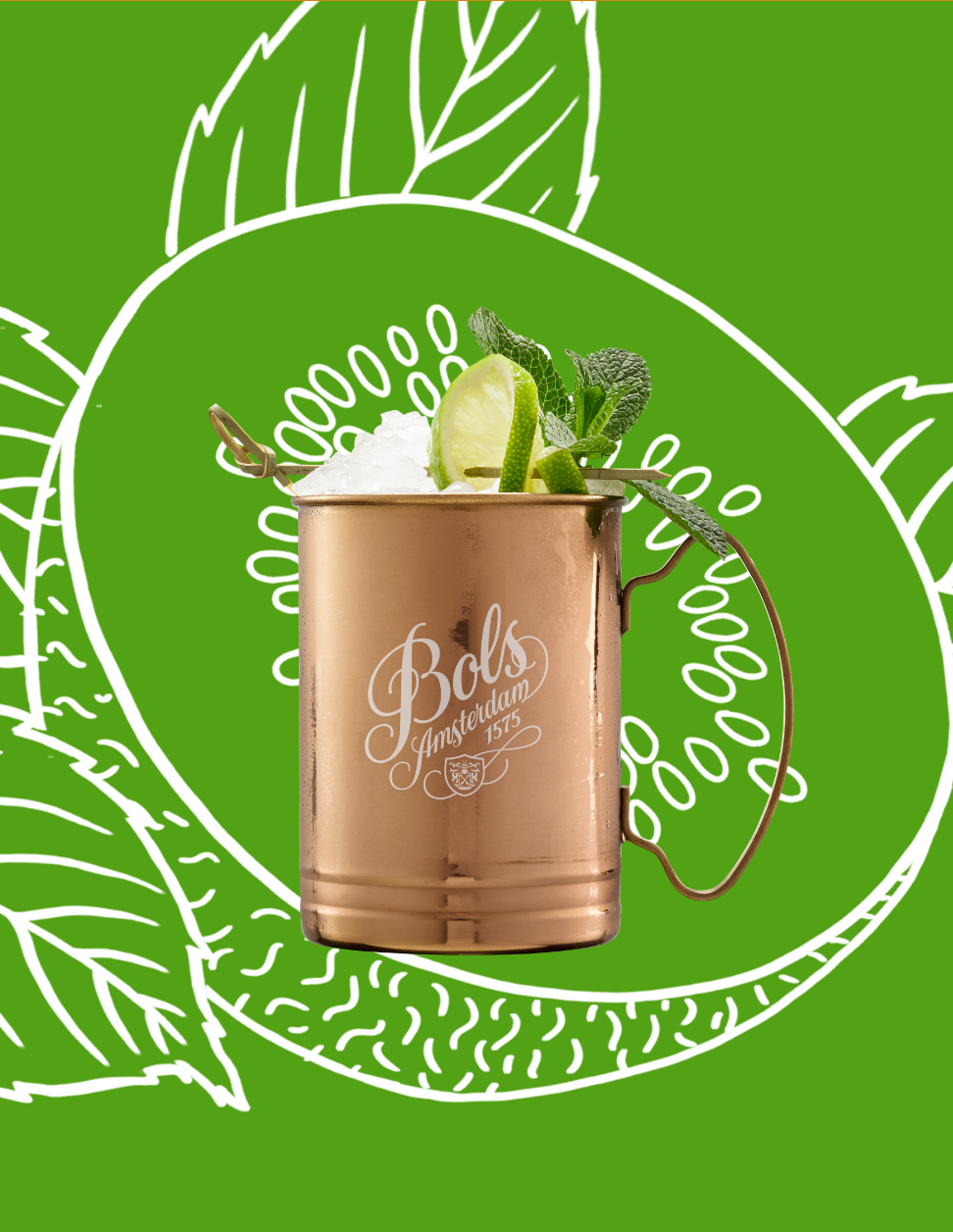 Kiwi Mule Cocktail Recipe with Bols Kiwi Products