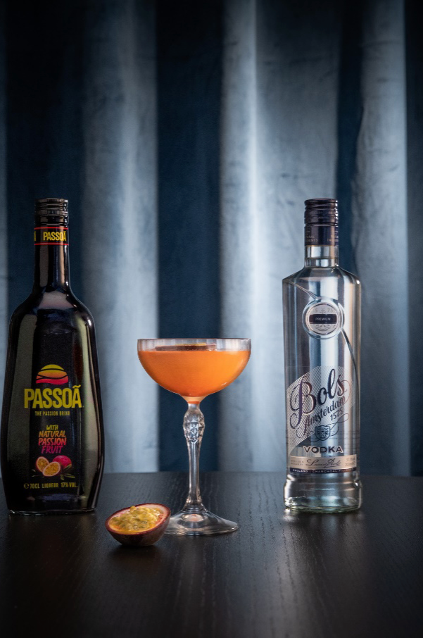 Pornstar Martini Cocktail Recipe with Bols Vodka and Passoa Products