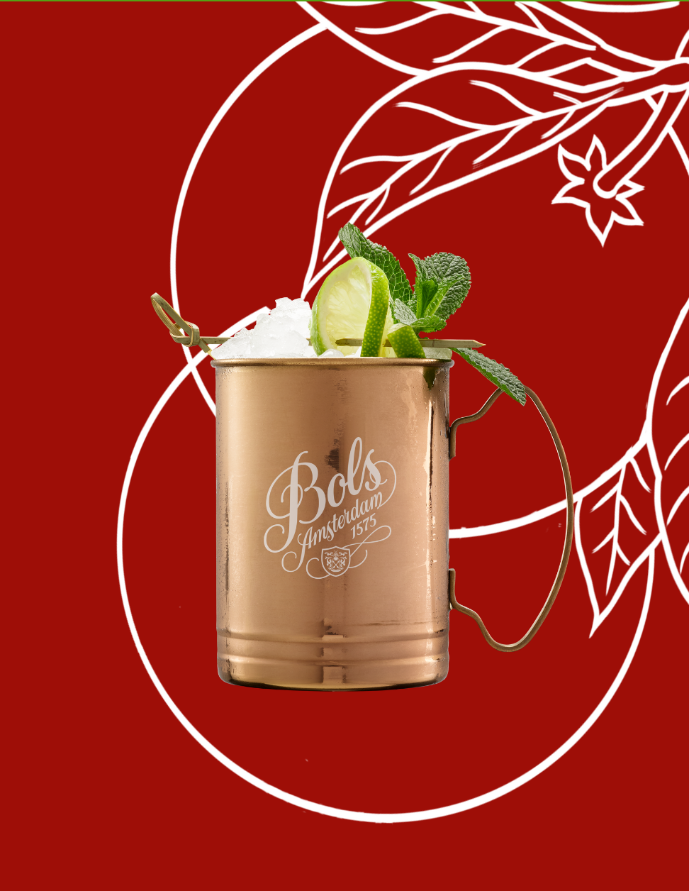Red Orange Mule Cocktail Recipe with Bols Red Orange Products