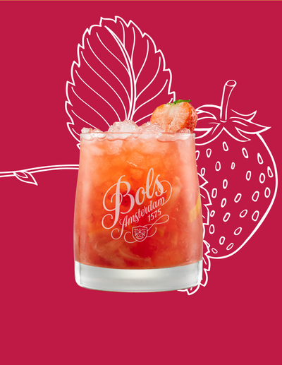 Vanilla Berry Cooler Cocktail Recipe with Bols Strawberry, Vanilla, and Genever 21 Products