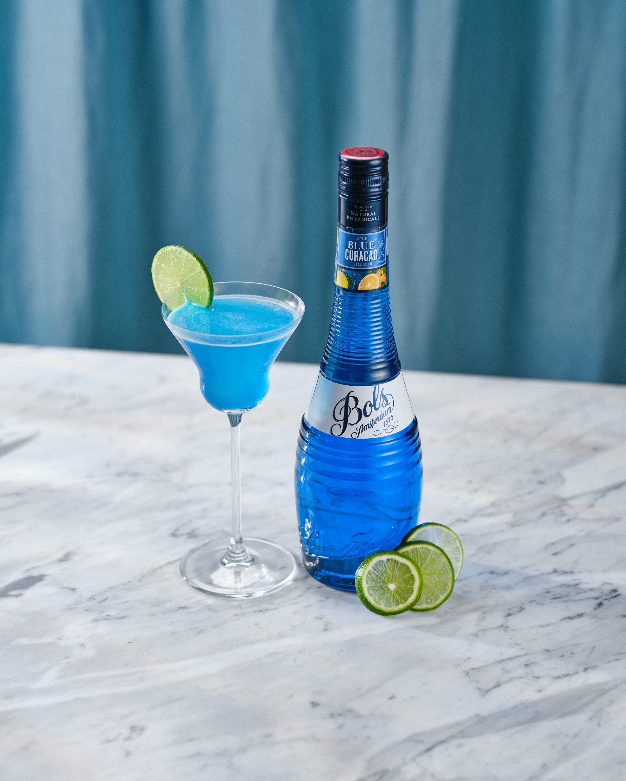 Margarita Azul Cocktail Recipe with Bols Blue Curacao Product
