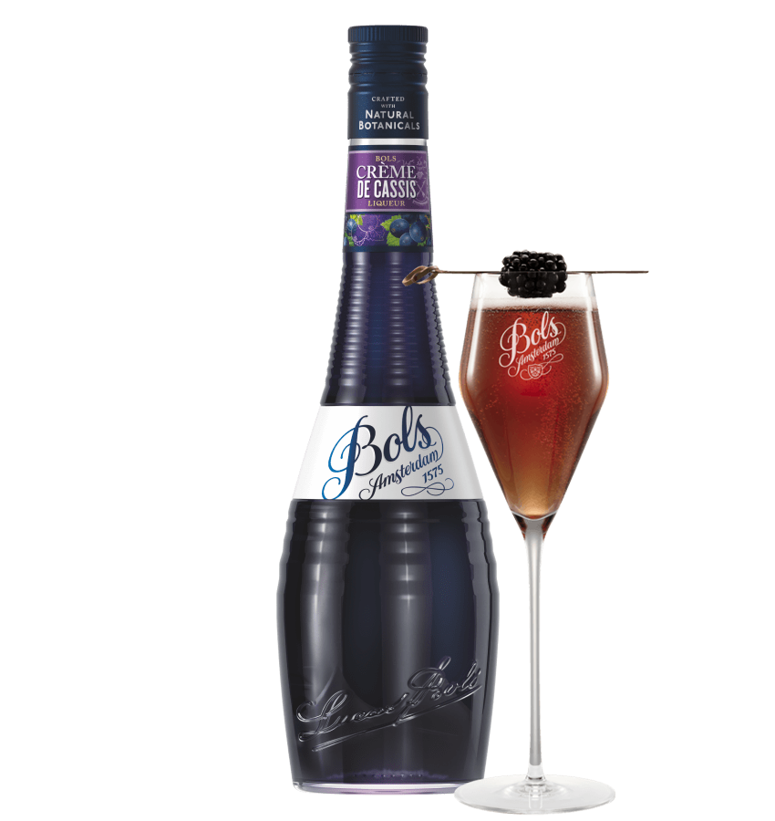 Bols Creme de Cassis with Kir Royale cocktail