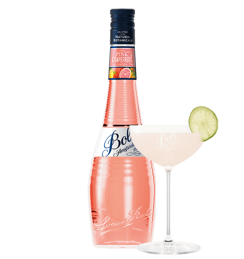 Bols Pink Grapefruit liqueur with Hemingway Daiquiri cocktail